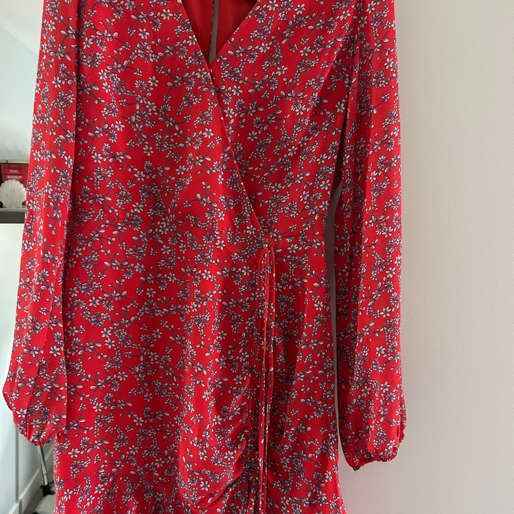 Adelyn Rae Red Floral Dress